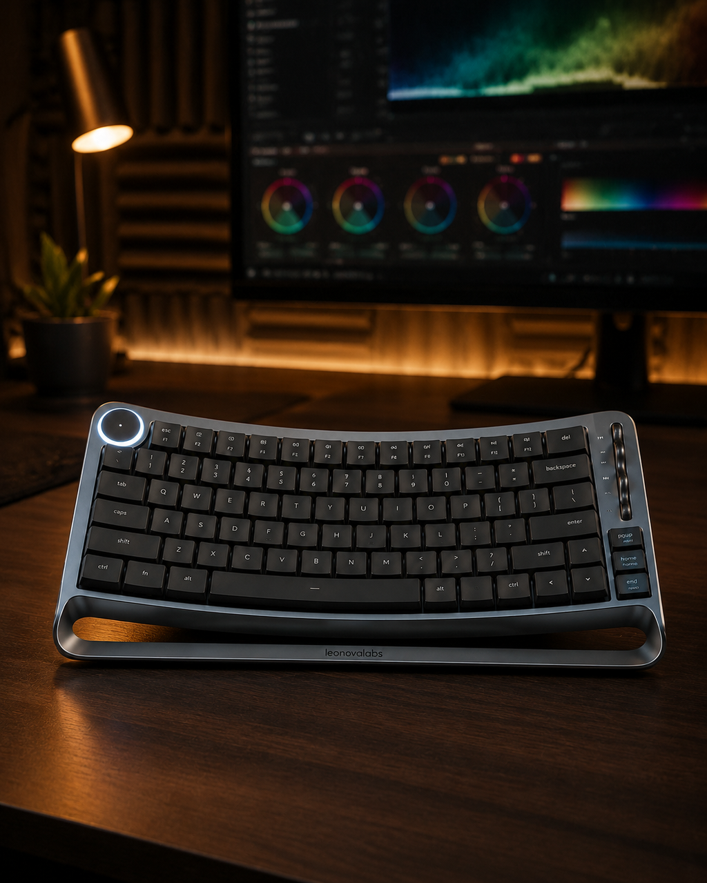 leonovalabs ArcWeave K82 Wireless Mechanical Keyboard with Halo Control Dial