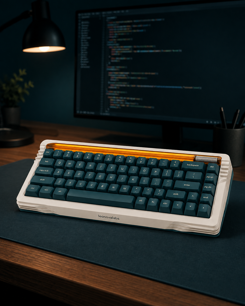leonovalabs TideLine K68 Wireless Mechanical Keyboard with Media Roller