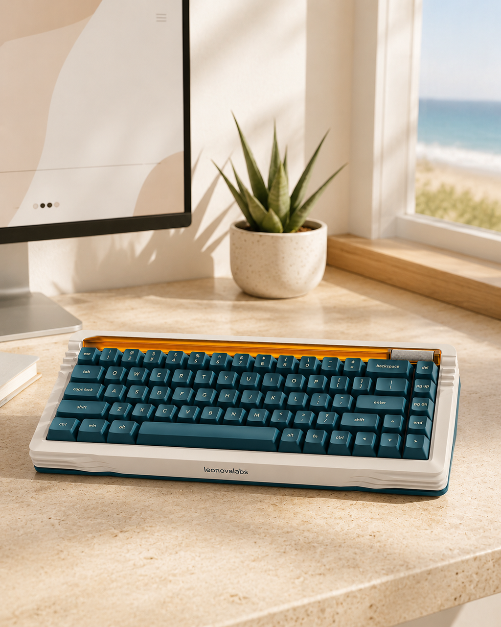 leonovalabs TideLine K68 Wireless Mechanical Keyboard with Media Roller